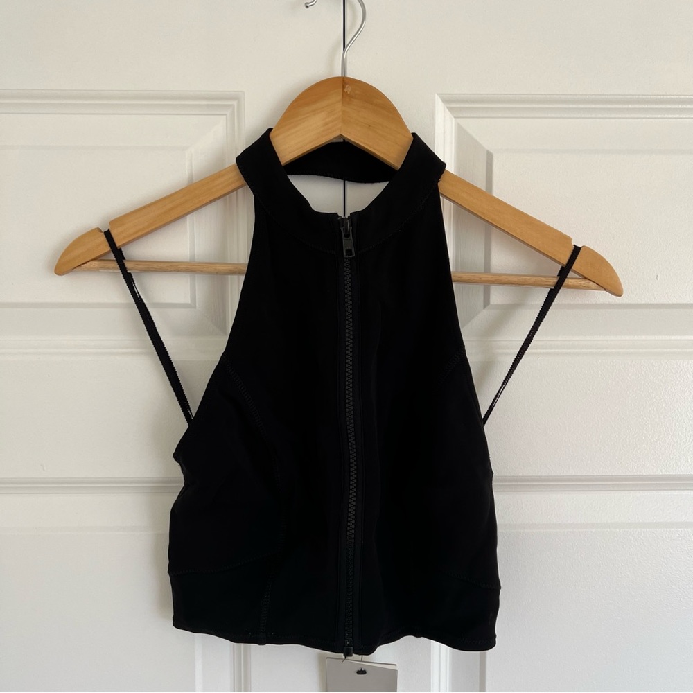 ALC Alina zip up halter top